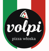 Logo Volpi Pizzeria - flaga Włoch z napisem